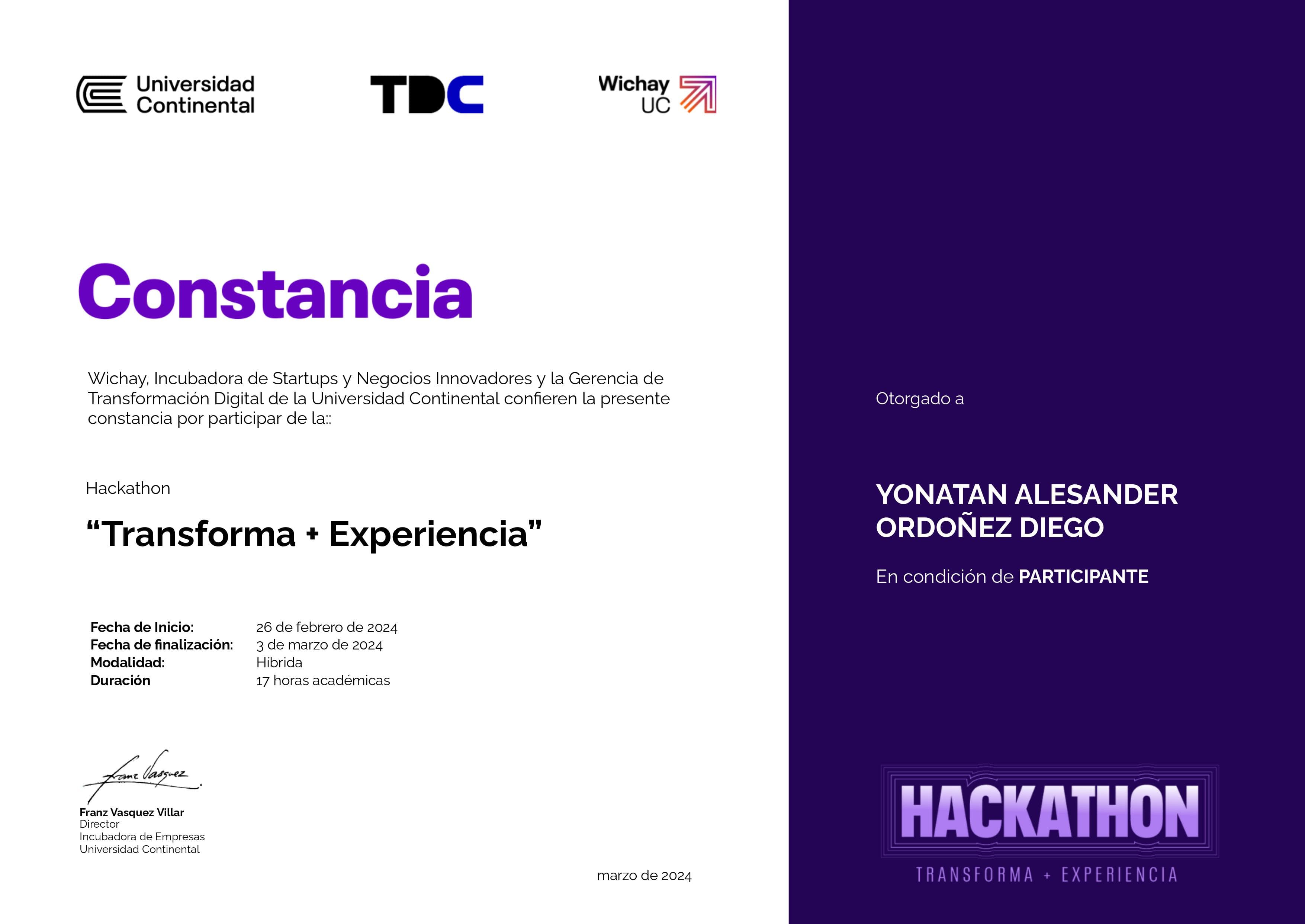 Hackathon Transforma + Experiencia gallery 0
